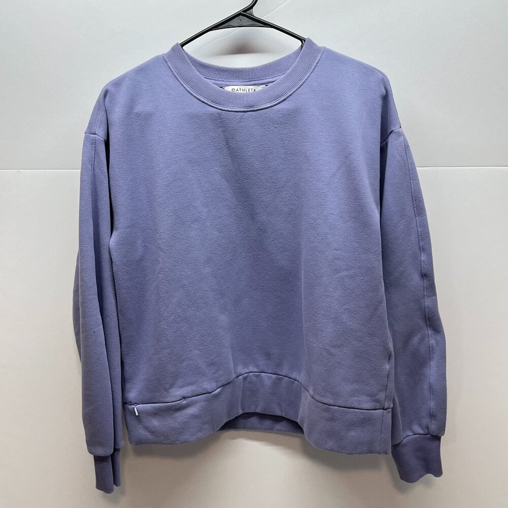 Athleta Retroplush Crewneck Sweatshirt Purple Lavender Size XS